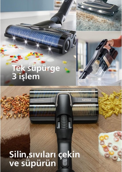 Aqua Trio Islak & Kuru ve Mop Özellikli Kendini Temizleyen Dikey Süpürge +Yedek Filitre ve Fırça Temizlik Seti fiyatları