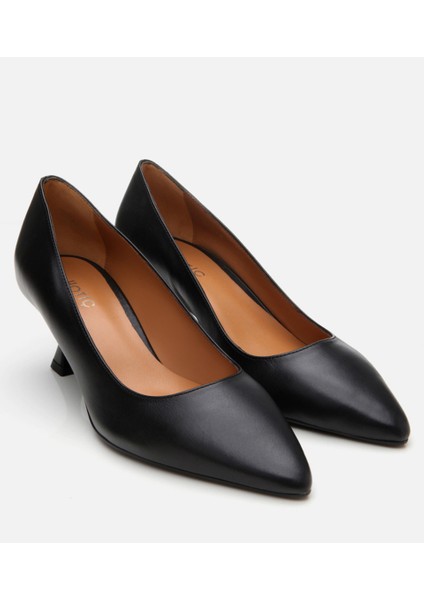 01AYH304150A100 Deri Siyah Kadın Stiletto