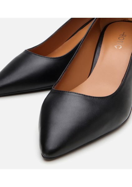 01AYH304150A100 Deri Siyah Kadın Stiletto