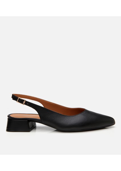 01AYH304040A100 KADIN Deri Siyah Arkası Açık Babet