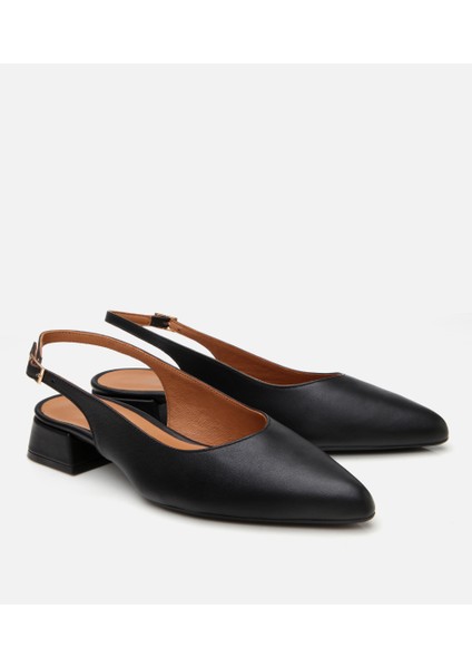 01AYH304040A100 KADIN Deri Siyah Arkası Açık Babet