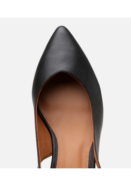 01AYH304040A100 KADIN Deri Siyah Arkası Açık Babet