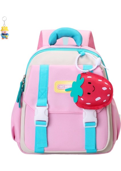 Çocuk Okul Çantası Erkek Kız 3-6 Yaş Anaokulu Bebek Sırt Çantası Renk Blok Sırt Çantası (Yurt Dışından)