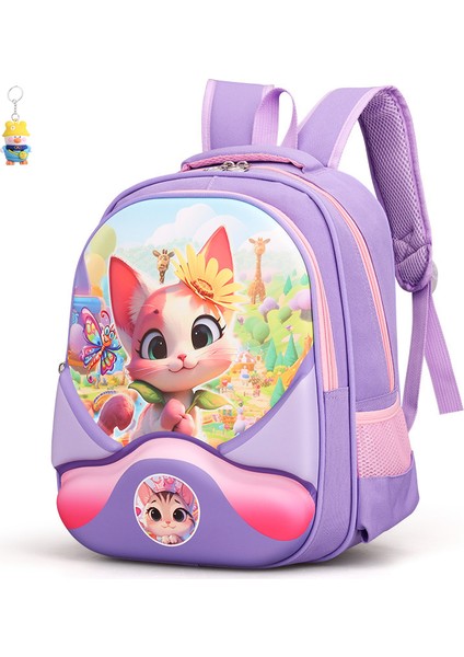 Çocuk Okul Çantası Kız Üç Boyutlu 4-6-7 Yaş 5 Anaokulu Büyük Kapasiteli Ilkokul Öğrencisi Erkek Hafif Su Geçirmez Sırt Çantası (Yurt Dışından)
