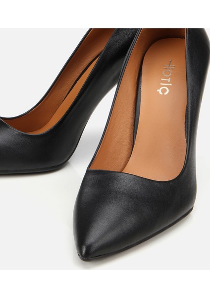 01AYH304170A100 KADIN Deri Siyah Stiletto