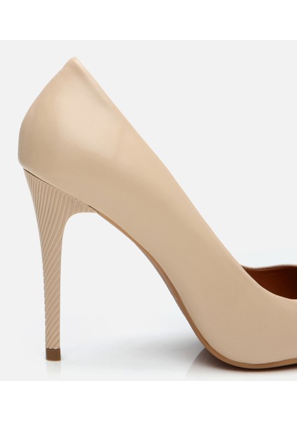 01AYH304170A310 KADIN Deri Pudra Yüksek Topuklu Stiletto