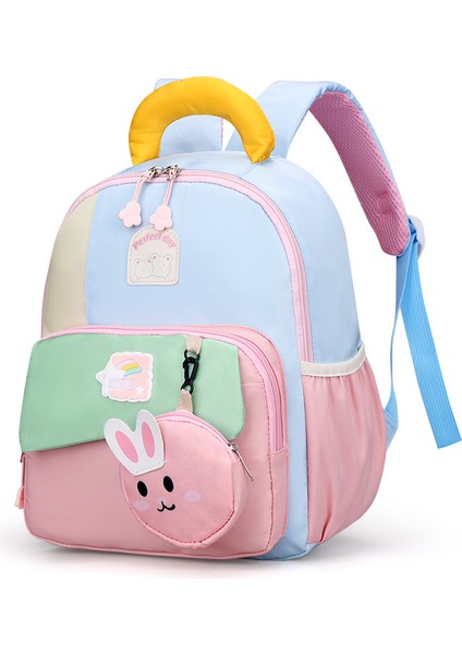 Çocuk Okul Çantası Tavşan Kolye 3-5-6 Yaş Anaokulu Sırt Çantası Bebek Kız Sırt Çantası (Yurt Dışından)