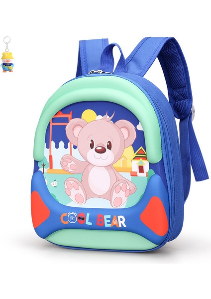 Anaokulu Okul Çantası Kız Hayvan Bebek 3-5-6 Yaş Küçük ve Orta Sınıf Su Geçirmez Üç Boyutlu Çocuk Sırt Çantası (Yurt Dışından)
