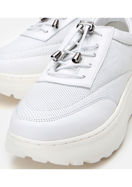 01AYH306540A900 Deri Beyaz Kadın Spor Ayakkabı