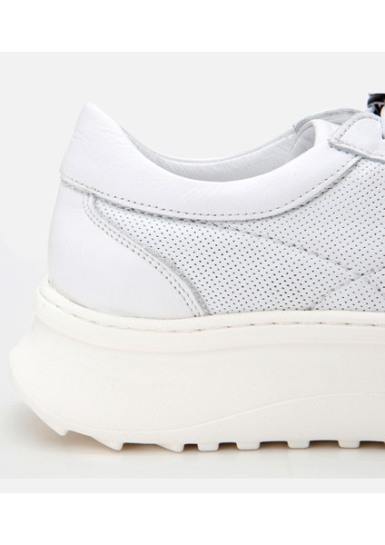 01AYH306540A900 Deri Beyaz Kadın Spor Ayakkabı