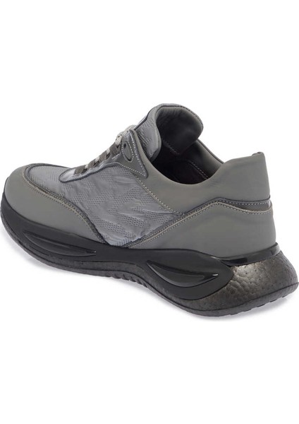 Gri Deri-Tekstil Erkek Sneaker - E23S1AY56384-S1P fırsatları