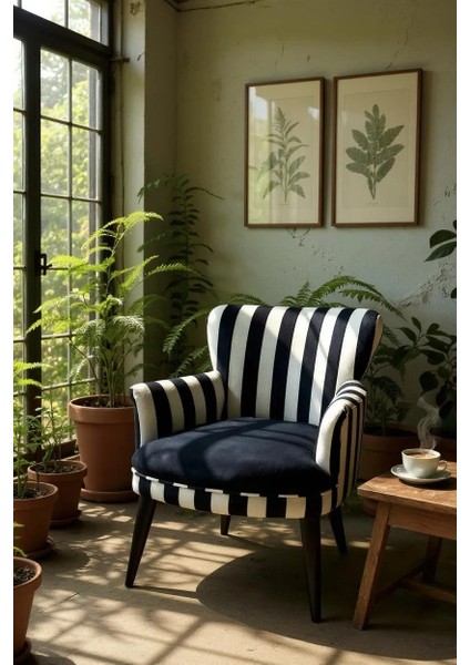 - Roma Çay Seti Koltuk Takımı - Dijital Baskı Kumaş - Zebra Siyah Beyaz Çizgili Desen - Ahşap Siyah Ayak fiyatları