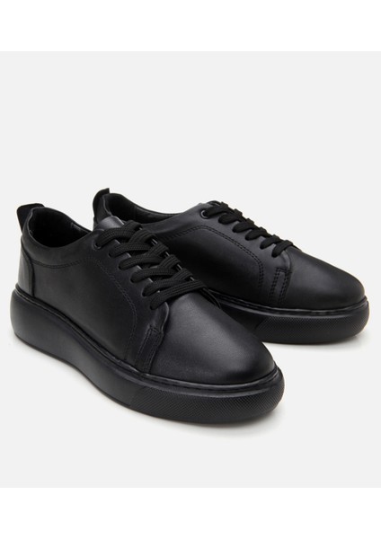 01AYH306560A100 Deri Siyah Kadın Spor Ayakkabı