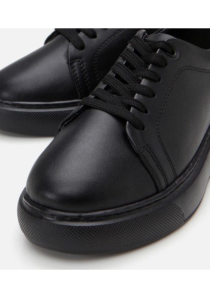 01AYH306560A100 Deri Siyah Kadın Spor Ayakkabı