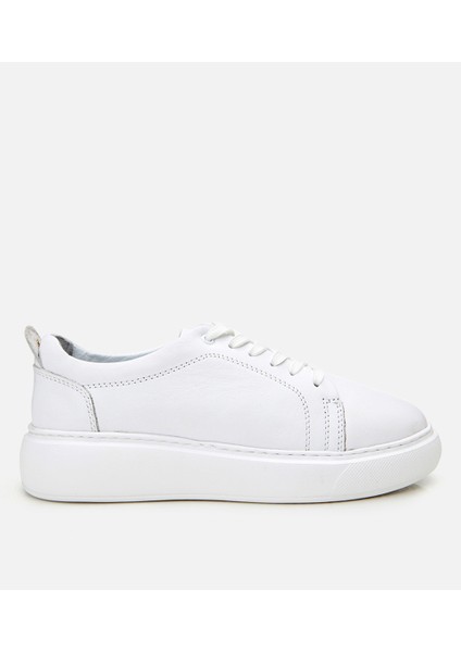 01AYH306560A900 Deri Beyaz Kadın Spor Ayakkabı