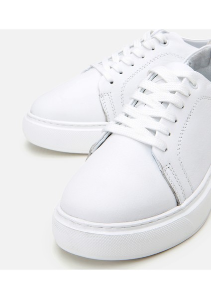 01AYH306560A900 Deri Beyaz Kadın Spor Ayakkabı