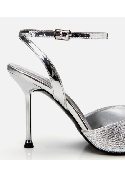 01AYH307500A210 LAME Kadın Taşlı Stiletto
