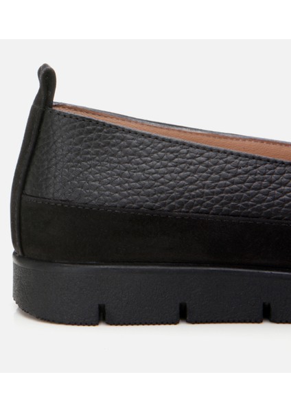 01AYH306710A100 Deri Siyah Kadın Loafer