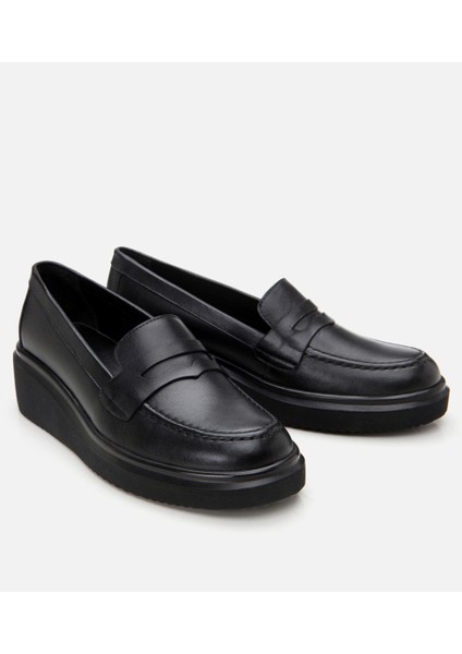 01AYH306660A100 Deri Siyah Kadın Loafer
