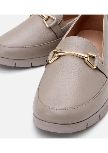 01AYH306720A450 Deri Vizon Kadın Tokalı Loafer