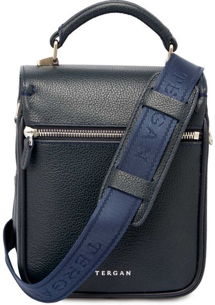 Lacivert Hakiki Deri Erkek Çapraz Askılı Çanta - S1AC00002928-X86