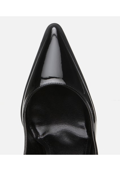 01AYH307480A100 KADIN Siyah Taşlı Arkası Açık Topuklu Ayakkabı