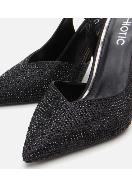 01AYH307490A100 Siyah Kadın Taşlı Stiletto
