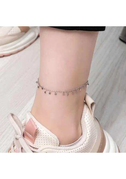 925 Ayar Gümüş Yıldız Halhal (BC-F7C280) fiyatları