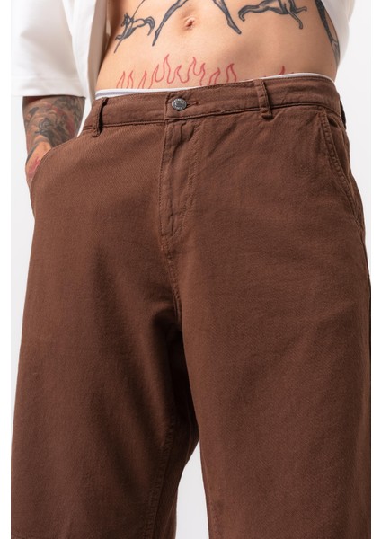 Erkek Parça Boya Şort Kahve indirimleri