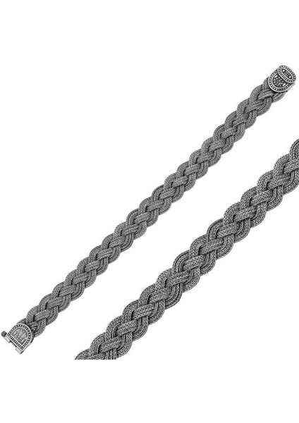 ​925 Ayar Gümüş Elişi Örgü Bileklik (BC-C5D49F) fiyatları