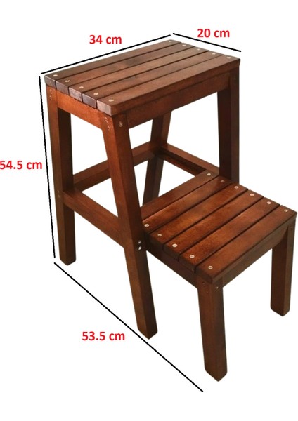 Kapanır Basamaklı Ahşap Tabure