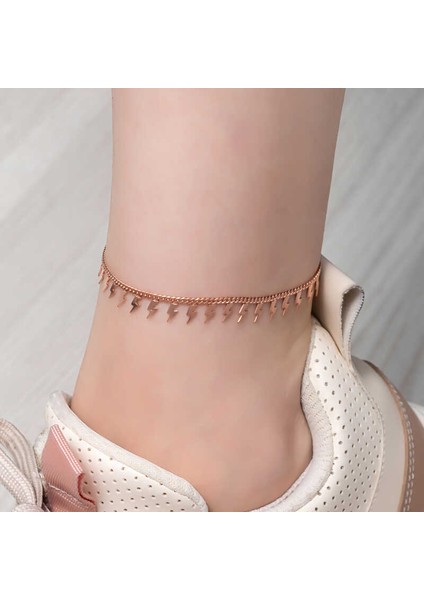 925 Ayar Gümüş Rose Şimşek Halhal (BC-20B2CB)