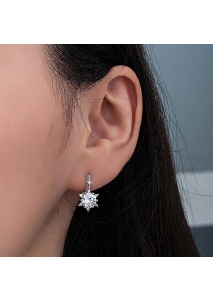 ​gümüş Çiçek Desenli Kadın Küpe (BC-B0387A) fırsatları