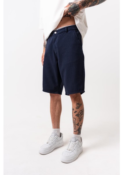 Erkek Parça Boya Şort Lacivert fiyatları