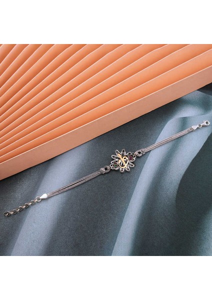 925 Ayar Gümüş Elif Vav Otantik Kadın Bileklik (BC-6E87EE) modelleri