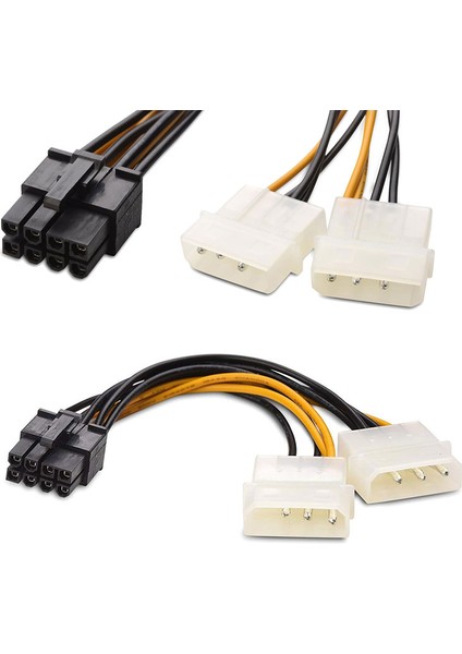 8 Pin Pcıe To 2 x Ide Molex Power Kablosu Ekran Kartı Power Kablo 30CM indirimleri