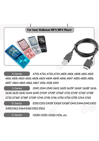 Sony Walkman Uyumlu Mp3 Mp4 Için Şarj ve Data Kablosu fırsatları