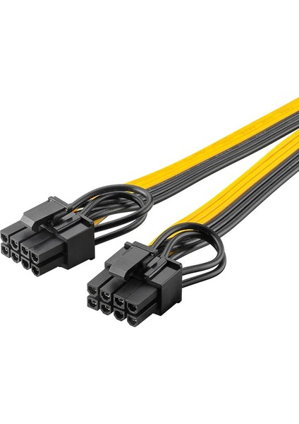 Cpu 8pin To Graphics Video Kartı Çift Pcı-E Güç Kaynağı Kablosu 30CM indirimleri