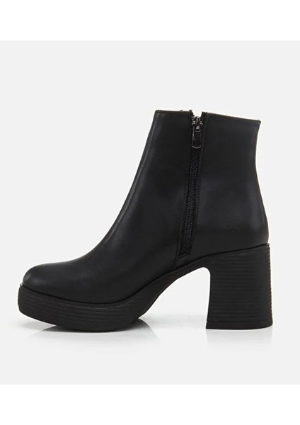 Siyah Kadın Topuklu Bot