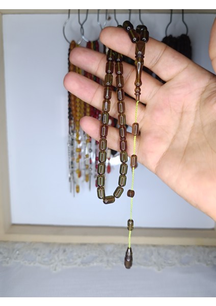 Takımlı Sistemli Ateş Kehribar Tesbih