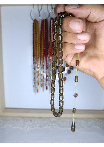 Takımlı Sistemli Ateş Kehribar Tesbih modelleri