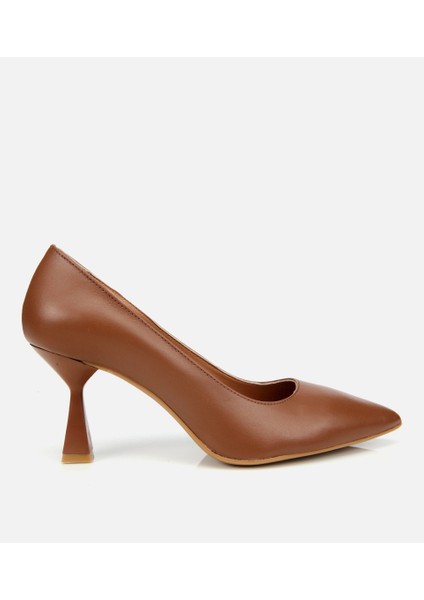 01AYH312510A370 KADIN Deri Taba Esnek Tabanlı Stiletto