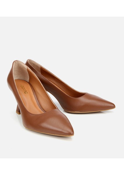 01AYH312510A370 KADIN Deri Taba Esnek Tabanlı Stiletto