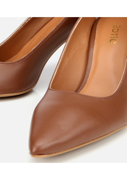 01AYH312510A370 KADIN Deri Taba Esnek Tabanlı Stiletto