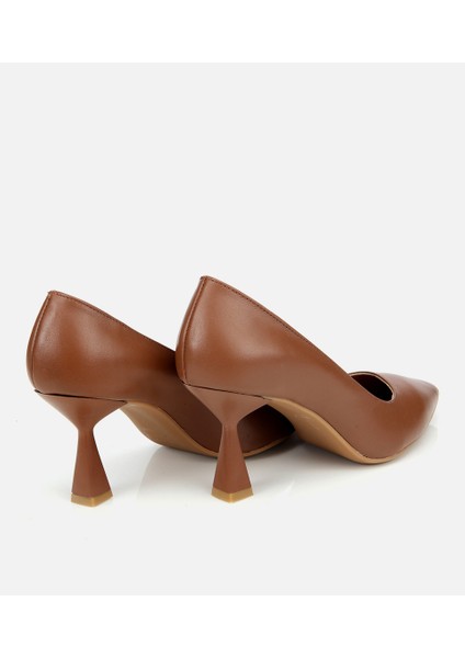 01AYH312510A370 KADIN Deri Taba Esnek Tabanlı Stiletto