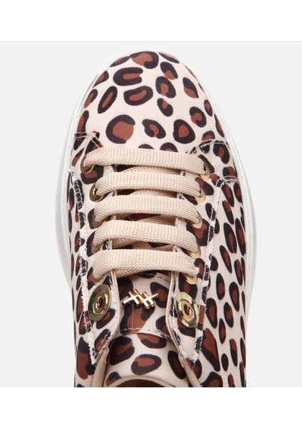 01AYY307240A499 KADIN Bej Yaya Leopar Desenli Spor Ayakkabı
