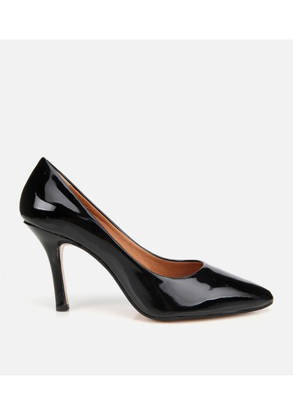 01AYH312550A100 KADIN Rugan Deri Siyah Stiletto