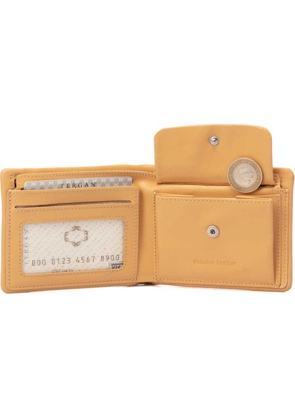 Sarı Hakiki Deri Erkek Cüzdan - S1CE00001590-J7G