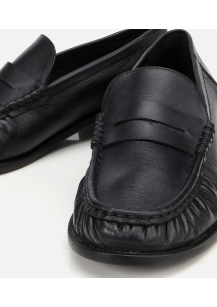 01AYH311570A100 KADIN Deri Siyah Günlük Loafer