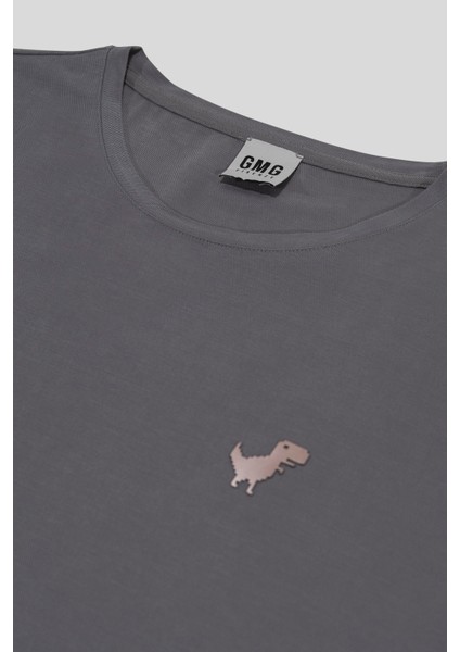 Bisiklet Yaka Logo Detaylı Erkek T-shirt